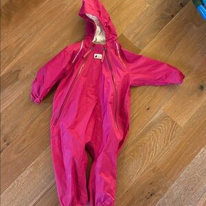 Pink Hooded rainsuit